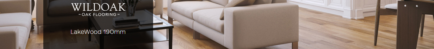 LakeWood 190mm engineered timber flooring in a modern living space, showcasing a warm, natural finish and stylish furniture accents.