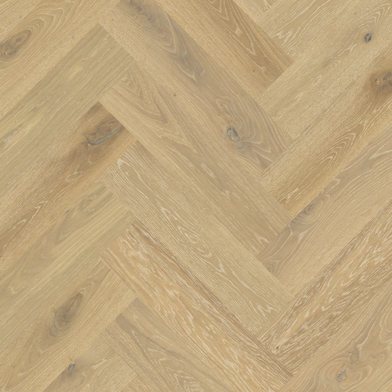Nature's Oak Herringbone - Blanc